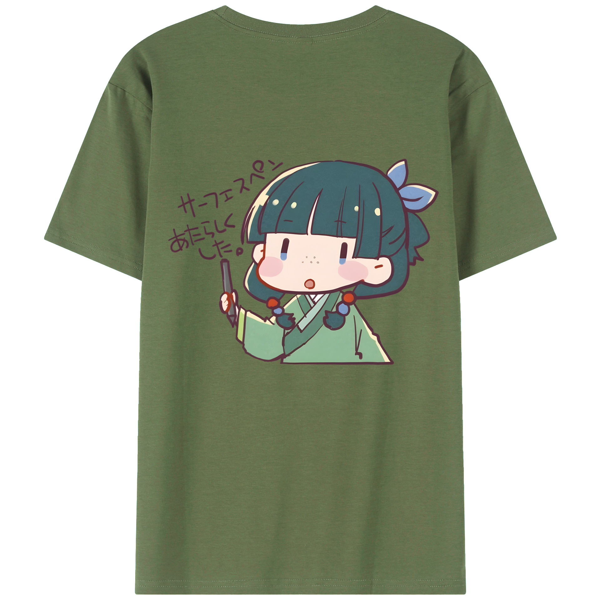 （画像用） 薬屋のひとりごと The Apothecary Diaries 綿100％ メンズ半袖Tシャツ（バックプリント） 通気性